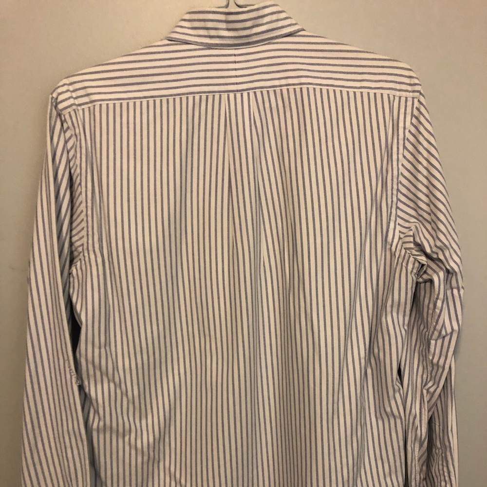 Blue Striped Polo Button Down - image 2